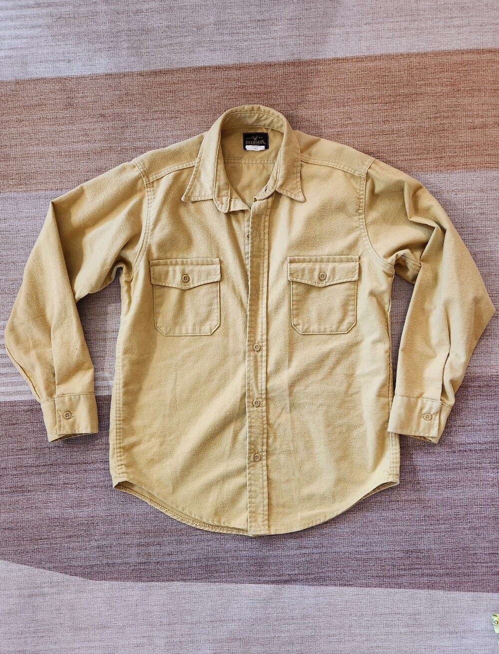 Vintage Melton Deerskin Chamois Flannel Button Down Shirt